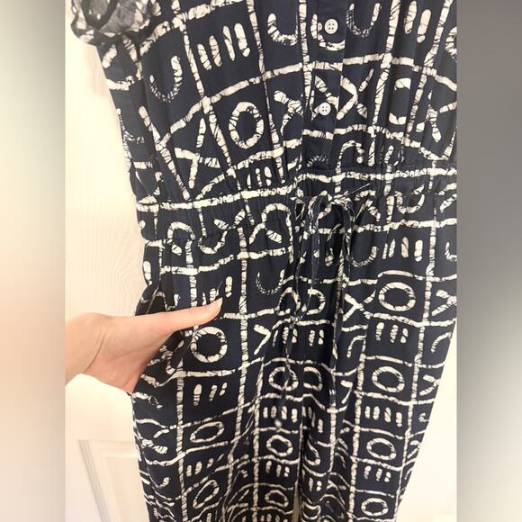 Busayo Collective x Rent the Runway Ruffle Jumpsuit Navy Blue XO Size 6 - Picture 6 of 10